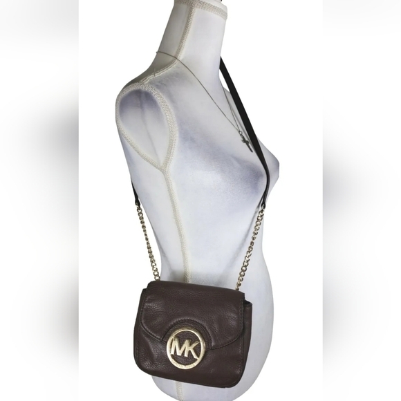 Michael Kors Fulton Crossbody Brown Leather Purs Bag. - Picture 12 of 12